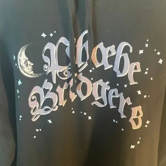 Phoebe Bridgers Dragon Pullover Hoodie Authentic 2XL Black Stars Moon Sweatshirt - Picture 5 of 13
